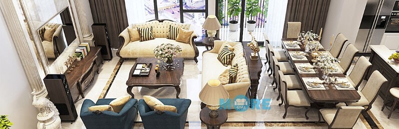 Sofa chung cư tân cổ điển Sofa chung cư tân cổ điển