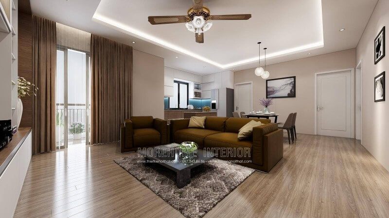 Trang trí nội thất chung cư với phòng khách đẹp trang nhã, lịch sự