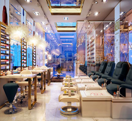 Thiết kế tiệm làm nail cao cấp