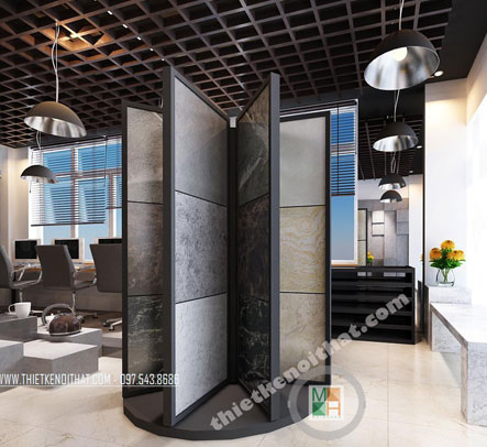 Thiết kế showroom trưng bày đá nội thất